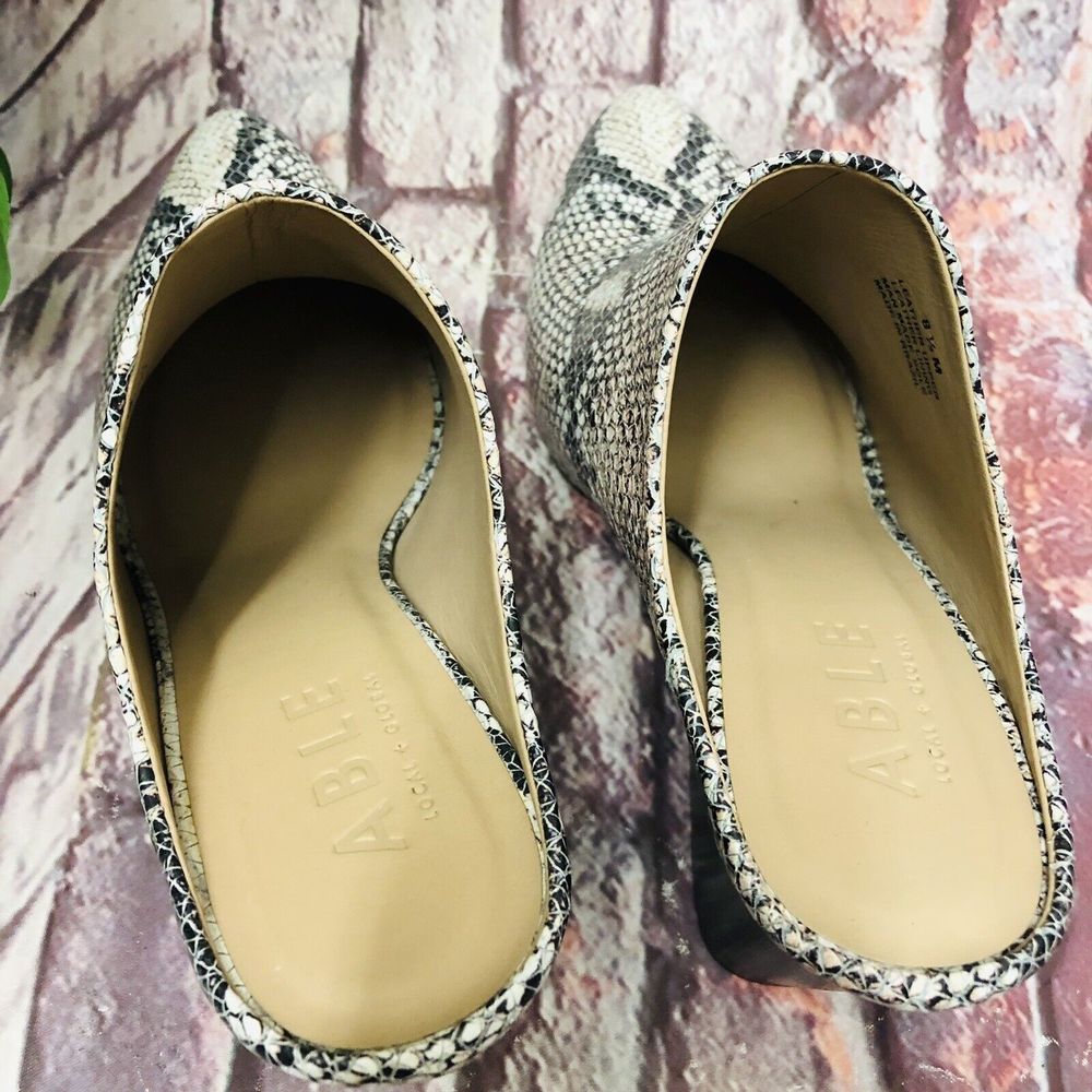 Able Local + Global Snakeskin Pattern Leather Mul… - image 2